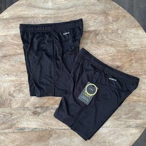 New: 2Pk 6-7 Boys Black Athletic Shorts with Pockets